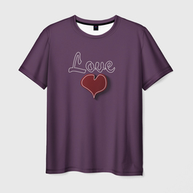 Мужская футболка 3D с принтом Heart and Love в Белгороде, 100% полиэфир | прямой крой, круглый вырез горловины, длина до линии бедер | heart | love | для влюбленных | любовь | сердце