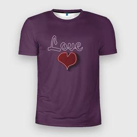 Мужская футболка 3D Slim с принтом Heart and Love , 100% полиэстер с улучшенными характеристиками | приталенный силуэт, круглая горловина, широкие плечи, сужается к линии бедра | heart | love | для влюбленных | любовь | сердце