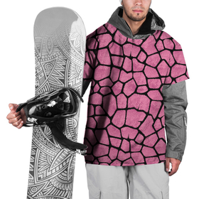 Накидка на куртку 3D с принтом Шерсть розового жирафа в Новосибирске, 100% полиэстер |  | жираф | пятно | текстура | шерсть