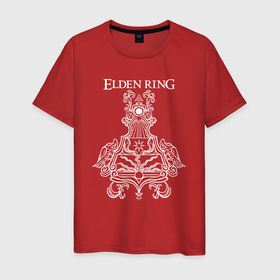 Мужская футболка хлопок с принтом Elden Ring Glintstone в Тюмени, 100% хлопок | прямой крой, круглый вырез горловины, длина до линии бедер, слегка спущенное плечо. | elden | glintstone | ring | tarnished | ринг | элден