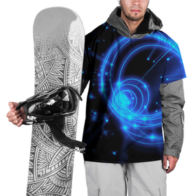 Накидка на куртку 3D с принтом Неоновый космос   Neon space в Екатеринбурге, 100% полиэстер |  | cosmos | neon | space | stars | звезда | космос | неон | пространство