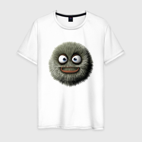 Мужская футболка хлопок с принтом Симпатяга   Hype в Екатеринбурге, 100% хлопок | прямой крой, круглый вырез горловины, длина до линии бедер, слегка спущенное плечо. | eyes | face | fangs | jaw | muzzle | глаза | клыки | лицо | пасть