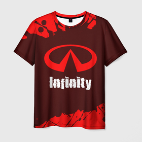 Мужская футболка 3D с принтом INFINITI | Infinity + Краска в Екатеринбурге, 100% полиэфир | прямой крой, круглый вырез горловины, длина до линии бедер | auto | infiniti | infinity | logo | moto | nissan | paint | symbol | авто | автомобиль | брызги | гонки | знак | инфинити | краска | лого | логотип | логотипы | марка | машина | мото | ниссан | символ | символы