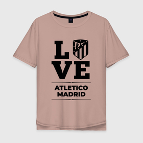 Мужская футболка хлопок Oversize с принтом Atletico Madrid Love Классика в Тюмени, 100% хлопок | свободный крой, круглый ворот, “спинка” длиннее передней части | atletico | atletico madrid | club | football | logo | love | madrid | атлетико | клуб | лого | мадрид | мяч | символ | спорт | футбол | футболист | футболисты | футбольный