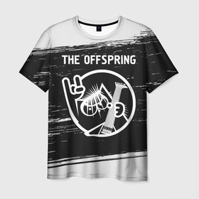 Мужская футболка 3D с принтом The Offspring   КОТ   Краска в Тюмени, 100% полиэфир | прямой крой, круглый вырез горловины, длина до линии бедер | band | metal | offspring | rock | the | the offspring | группа | кот | краска | оффспринг | рок