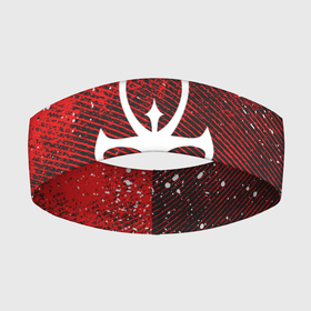 Повязка на голову 3D с принтом The Masquerade Bloodhunt  Emblem ,  |  | battle royale | blood hunt | bloodhunt | emblem | logo | the masquerade | vampire | блудхант | вампир | вампиры | лого | логотип | эмблема