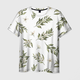 Мужская футболка 3D с принтом Цветы Цитрусовых в Петрозаводске, 100% полиэфир | прямой крой, круглый вырез горловины, длина до линии бедер | flowers | природа | растение | флора | цветы