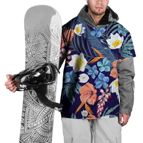 Накидка на куртку 3D с принтом Цветы Экзотические , 100% полиэстер |  | flowers | природа | растение | флора | цветы