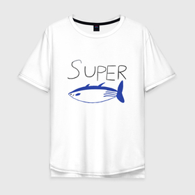 Мужская футболка хлопок Oversize с принтом super tuna jin в Курске, 100% хлопок | свободный крой, круглый ворот, “спинка” длиннее передней части | bangtan boys | beyond the scene | super tuna jin | джонгук | чимин