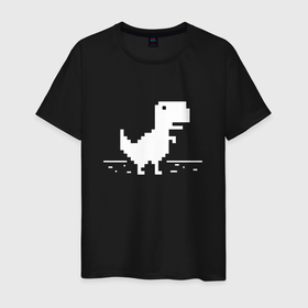 Мужская футболка хлопок с принтом Chrome t rex в Екатеринбурге, 100% хлопок | прямой крой, круглый вырез горловины, длина до линии бедер, слегка спущенное плечо. | chrome t rex | винда | пайтон | прога | программист | хром | хром ос