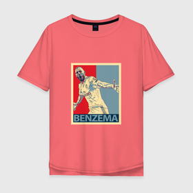 Мужская футболка хлопок Oversize с принтом Madrid   Benzema в Белгороде, 100% хлопок | свободный крой, круглый ворот, “спинка” длиннее передней части | benzema | football | la liga | modric | real madrid | spain | бензема | испания | ла лига | мадрид | модрич | реал | реал мадрид | спорт | футбол | футболист