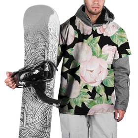 Накидка на куртку 3D с принтом Цветы Нарисованные Пионы в Новосибирске, 100% полиэстер |  | flowers | природа | растение | флора | цветы