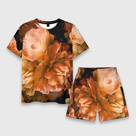 Мужской костюм с шортами 3D с принтом Цветы Пионы в городе Новоалтайск,  |  | flowers | природа | растение | флора | цветы