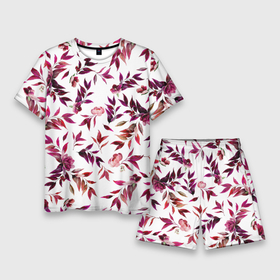 Мужской костюм с шортами 3D с принтом Цветы Летние Розовые в Кировске,  |  | flowers | природа | растение | флора | цветы