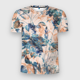 Мужская футболка 3D Slim с принтом Цветы Воздушный Букет в Петрозаводске, 100% полиэстер с улучшенными характеристиками | приталенный силуэт, круглая горловина, широкие плечи, сужается к линии бедра | flowers | природа | растение | флора | цветы