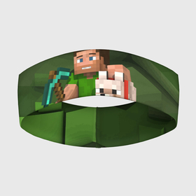 Повязка на голову 3D с принтом Minecraft  Heroes  Video game в Курске,  |  | boy | dog | heroes | minecraft | video game | видеоигра | герои | майнкрафт | персонажи | собака
