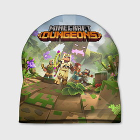 Шапка 3D с принтом Minecraft Dungeons   Heroes   Video game в Курске, 100% полиэстер | универсальный размер, печать по всей поверхности изделия | heroes | jungle | minecraft dungeons | nature | video game | видеоигра | герой | джунгли | майнкрафт | персонаж | подземелье | природа