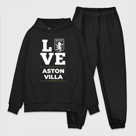 Мужской костюм хлопок OVERSIZE с принтом Aston Villa Love Classic в Рязани,  |  | aston | aston villa | club | football | logo | love | villa | астон | вилла | клуб | лого | мяч | символ | спорт | футбол | футболист | футболисты | футбольный