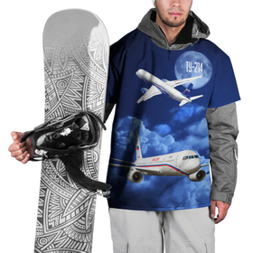 Накидка на куртку 3D с принтом Пассажирский самолет Ту 214 , 100% полиэстер |  | blue sky | civil | clouds | flies | plane | takeoff | tupolev | взлет | голубое небо | гражданский | летит | облака | самолет | ту 214 | туполев