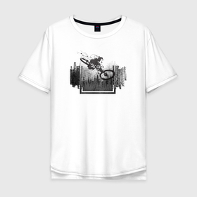 Мужская футболка хлопок Oversize с принтом Grunge style mtb в Санкт-Петербурге, 100% хлопок | свободный крой, круглый ворот, “спинка” длиннее передней части | Тематика изображения на принте: 