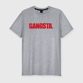 Мужская футболка хлопок Slim с принтом Gangsta. в Санкт-Петербурге, 92% хлопок, 8% лайкра | приталенный силуэт, круглый вырез ворота, длина до линии бедра, короткий рукав | anime | gangsta | gangsta. | аниме | гангста | ганста. | манга