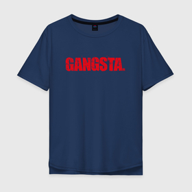 Мужская футболка хлопок Oversize с принтом Gangsta. в Санкт-Петербурге, 100% хлопок | свободный крой, круглый ворот, “спинка” длиннее передней части | anime | gangsta | gangsta. | аниме | гангста | ганста. | манга