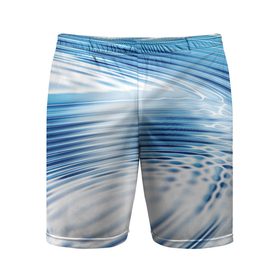 Мужские шорты спортивные с принтом Круги на воде   Океан   Wave в Екатеринбурге,  |  | lake | nature | ocean | sea | water | вода | волна | море | озеро | океан | природа
