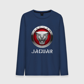 Мужской лонгслив хлопок с принтом JAGUAR | Jaguar в Санкт-Петербурге, 100% хлопок |  | auto | jaguar | logo | moto | symbol | авто | автомобиль | гонки | знак | лого | логотип | логотипы | марка | машина | мото | символ | символы | ягуар