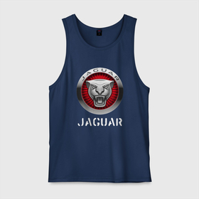 Мужская майка хлопок с принтом JAGUAR | Jaguar в Тюмени, 100% хлопок |  | auto | jaguar | logo | moto | symbol | авто | автомобиль | гонки | знак | лого | логотип | логотипы | марка | машина | мото | символ | символы | ягуар