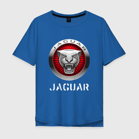 Мужская футболка хлопок Oversize с принтом JAGUAR | Jaguar в Петрозаводске, 100% хлопок | свободный крой, круглый ворот, “спинка” длиннее передней части | auto | jaguar | logo | moto | symbol | авто | автомобиль | гонки | знак | лого | логотип | логотипы | марка | машина | мото | символ | символы | ягуар