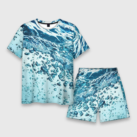 Мужской костюм с шортами 3D с принтом Wave  Pacific ocean ,  |  | Тематика изображения на принте: bubbles | ocean | sea | water | wave | вода | волна | море | океан | пузырьки