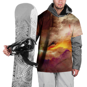 Накидка на куртку 3D с принтом Красочная пасмурность , 100% полиэстер |  | Тематика изображения на принте: colours | абстракция | краски | облака | пасмурно | цвета