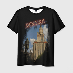 Мужская футболка 3D с принтом Москва 