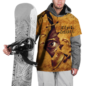 Накидка на куртку 3D с принтом Джиперс Криперс выглядывает из под кожи в Тюмени, 100% полиэстер |  | creepers | jeepers | see | skin | watch | видеть | джиперс | джиперс криперс | киногерой | кожа | криперс | смотреть | ужасы