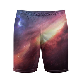 Мужские шорты спортивные с принтом Рождение звезды в Курске,  |  | вселенная | звезда | звезды | космос | планета | планеты | рождение