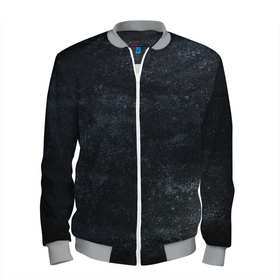 Мужской бомбер 3D с принтом Темная текстура в Ухте, 100% полиэстер | застегивается на молнию, по бокам два кармана без застежек, по низу бомбера и на воротнике - эластичная резинка | потертость | ржавчина | текстура | темная | черная
