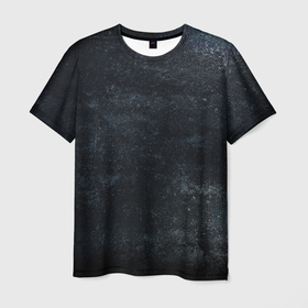 Мужская футболка 3D с принтом Темная текстура в Тюмени, 100% полиэфир | прямой крой, круглый вырез горловины, длина до линии бедер | потертость | ржавчина | текстура | темная | черная