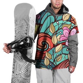 Накидка на куртку 3D с принтом Цветочный принт   арт в Тюмени, 100% полиэстер |  | handeyework | арт | в подарок | весна | красочная | лето | линии | патерны | разноцветные | рисунок | сочная | текстуры | узоры | цветочный | цветы | яркая | яркий