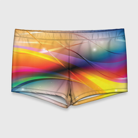 Мужские купальные плавки 3D с принтом Абстрактные линии разных цветов в Курске, Полиэстер 85%, Спандекс 15% |  | абстракция | волна | краски | линии | радуга | радужный | цвета
