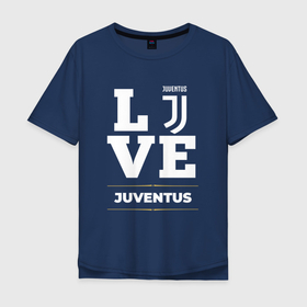 Мужская футболка хлопок Oversize с принтом Juventus Love Classic в Курске, 100% хлопок | свободный крой, круглый ворот, “спинка” длиннее передней части | club | football | juventus | logo | love | клуб | лого | мяч | символ | спорт | футбол | футболист | футболисты | футбольный | ювентус