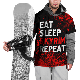 Накидка на куртку 3D с принтом Eat Sleep Skyrim Repeat   Краска в Петрозаводске, 100% полиэстер |  | eat sleep skyrim repeat | elder | logo | scrolls | skyrim | the | игра | игры | краска | краски | лого | логотип | символ | скайрим
