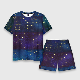 Мужской костюм с шортами 3D с принтом Самые известные созвездия Северного полушария летом в Кировске,  |  | constellations | galaxy | stars | вселенная | звезды | небо | ночное | полушарие | северное | созвездия