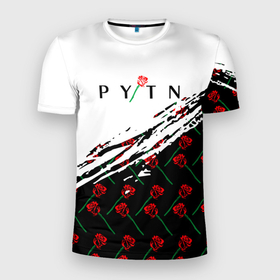 Мужская футболка 3D Slim с принтом Payton Moormeie | PYTN X ROSE в Тюмени, 100% полиэстер с улучшенными характеристиками | приталенный силуэт, круглая горловина, широкие плечи, сужается к линии бедра | payton | payton moormeie | pytn | rose | блогер | знаменитость | пейтон | пейтон моормиер | тиктоенр