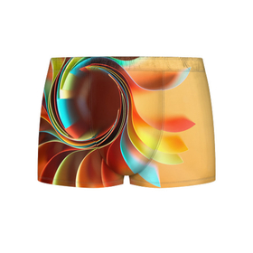 Мужские трусы 3D с принтом Солнце из бумаги в Тюмени, 50% хлопок, 50% полиэстер | классическая посадка, на поясе мягкая тканевая резинка | бумага | радуга | солнце | солнышко | цвета