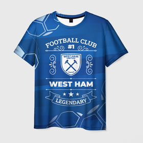 Мужская футболка 3D с принтом West Ham FC 1 , 100% полиэфир | прямой крой, круглый вырез горловины, длина до линии бедер | club | football | ham | logo | west | west ham | вест | клуб | краска | лого | мяч | символ | спорт | спрей | футбол | футболист | футболисты | футбольный | хэм