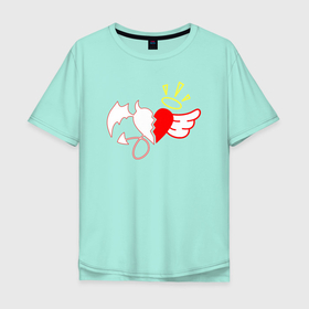 Мужская футболка хлопок Oversize с принтом Payton Moormeie сердце ангел в Белгороде, 100% хлопок | свободный крой, круглый ворот, “спинка” длиннее передней части | payton | payton moormeie | pytn | rose | блогер | знаменитость | пейтон | пейтон моормиер | тиктоенр