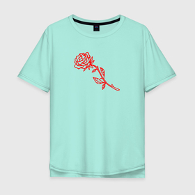 Мужская футболка хлопок Oversize с принтом Payton Moormeie роза , 100% хлопок | свободный крой, круглый ворот, “спинка” длиннее передней части | payton | payton moormeie | pytn | rose | блогер | знаменитость | пейтон | пейтон моормиер | тиктоенр