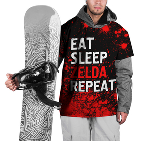 Накидка на куртку 3D с принтом Eat Sleep Zelda Repeat | Краска в Кировске, 100% полиэстер |  | eat sleep zelda repeat | legend | logo | the | zelda | зельда | игра | игры | краска | краски | легенд | лого | логотип | символ