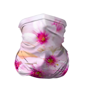 Бандана-труба 3D с принтом Цвет сакуры , 100% полиэстер, ткань с особыми свойствами — Activecool | плотность 150‒180 г/м2; хорошо тянется, но сохраняет форму | вишня | сакура | тветочки | цвет | цветок | японская
