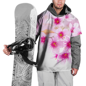 Накидка на куртку 3D с принтом Цвет сакуры в Новосибирске, 100% полиэстер |  | вишня | сакура | тветочки | цвет | цветок | японская